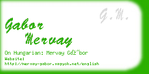 gabor mervay business card